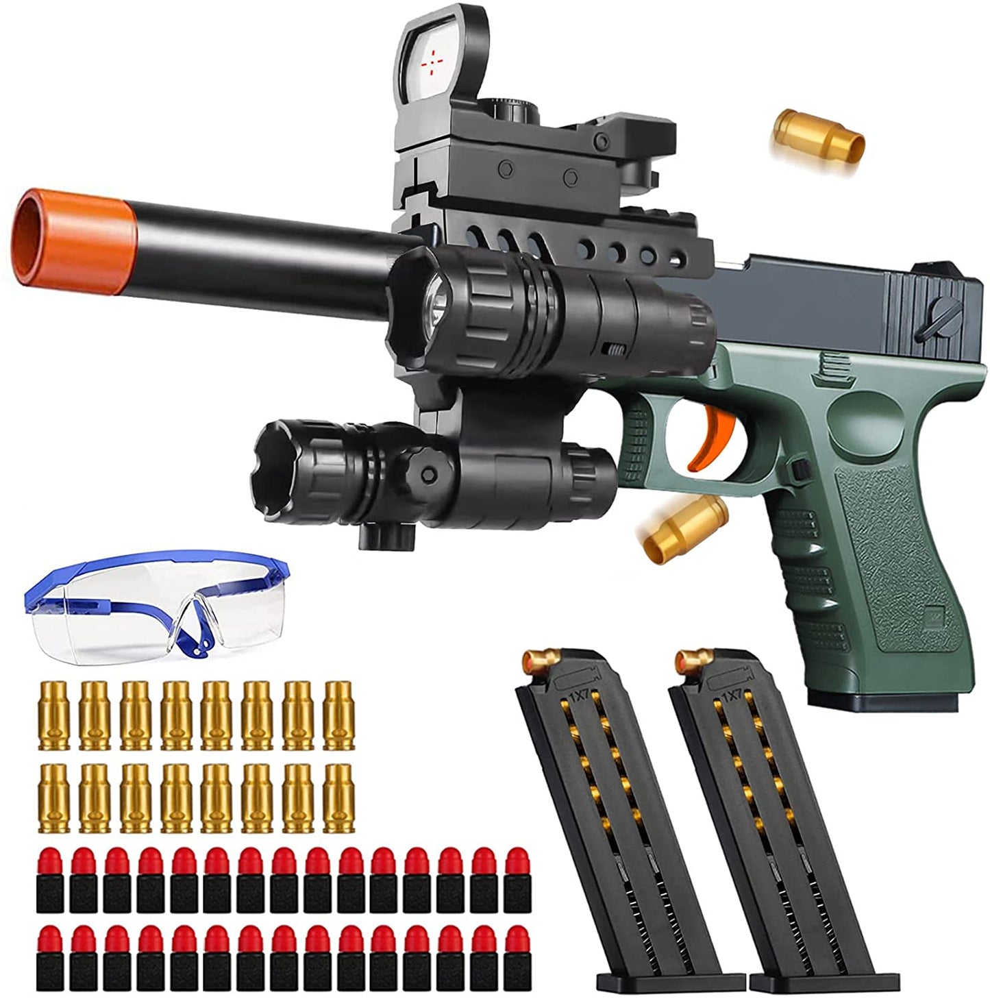 Toy Gun, Soft Foam Bullets, Safety Soft Bullet Toy Gun, a Cool Toy Pistol. Great Gift for Boys and Girls