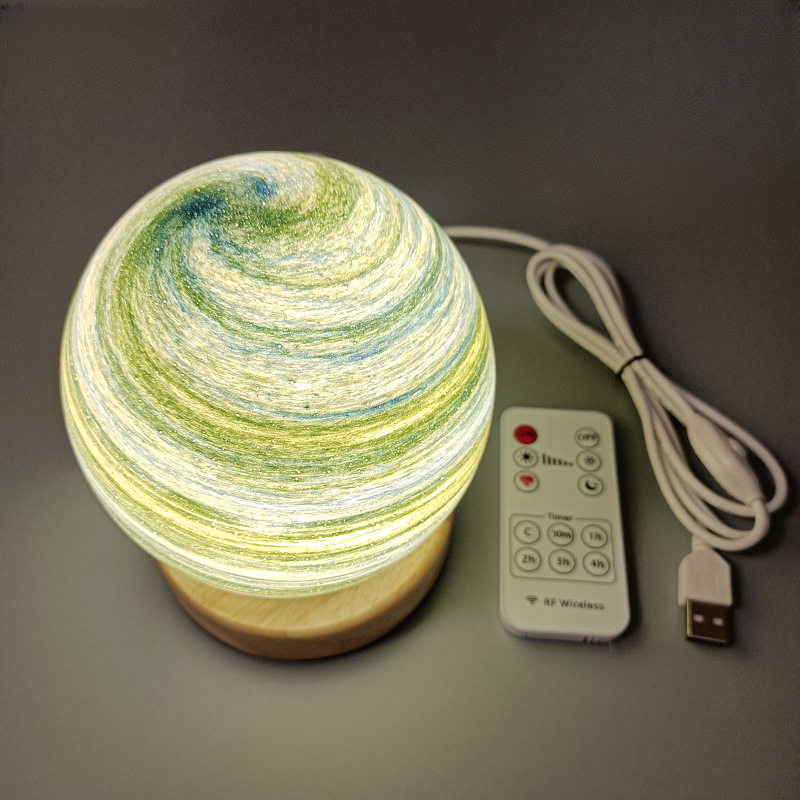 Bedside Lamp, 3D Planet Lamp, Glass Moon Lamp 3 Light Models,Moon Night Light Gift for Girls Boys Kid Birthday Valentine's Day Gift