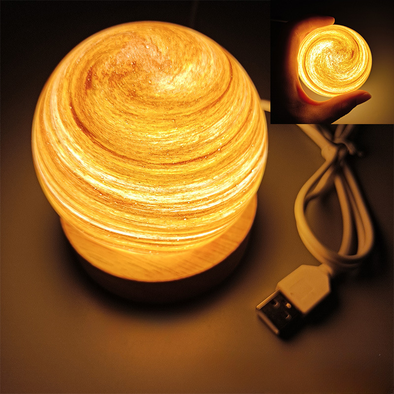 Bedside Lamp, 3D Planet Lamp, Glass Moon Lamp 3 Light Models,Moon Night Light Gift for Girls Boys Kid Birthday Valentine's Day Gift