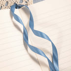 A5 Blue Vegan Leather Hummingbird Notebook Detail, Blue Ribbon Bookmark on 7mm Ruled Lined Paper