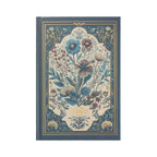A5 Indigo Blue Floral Cameo Hardcover Notebook with Gold Gilded Edges