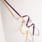A5 Purple Taupe Floral Tapestry Hardcover Notebook Open, Lined Pages with Two-Tone Ribbon Bookmarks
