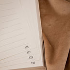 A5 Wind Flowers Hardcover Lined Notebook Page Detail, 7mm Ruled Lines with Page Numbers