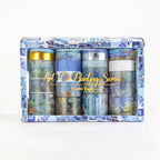 Vintage Elegance Washi Tape Set 24 Rolls Multi-Width, Blue Ocean Series Boxed Display
