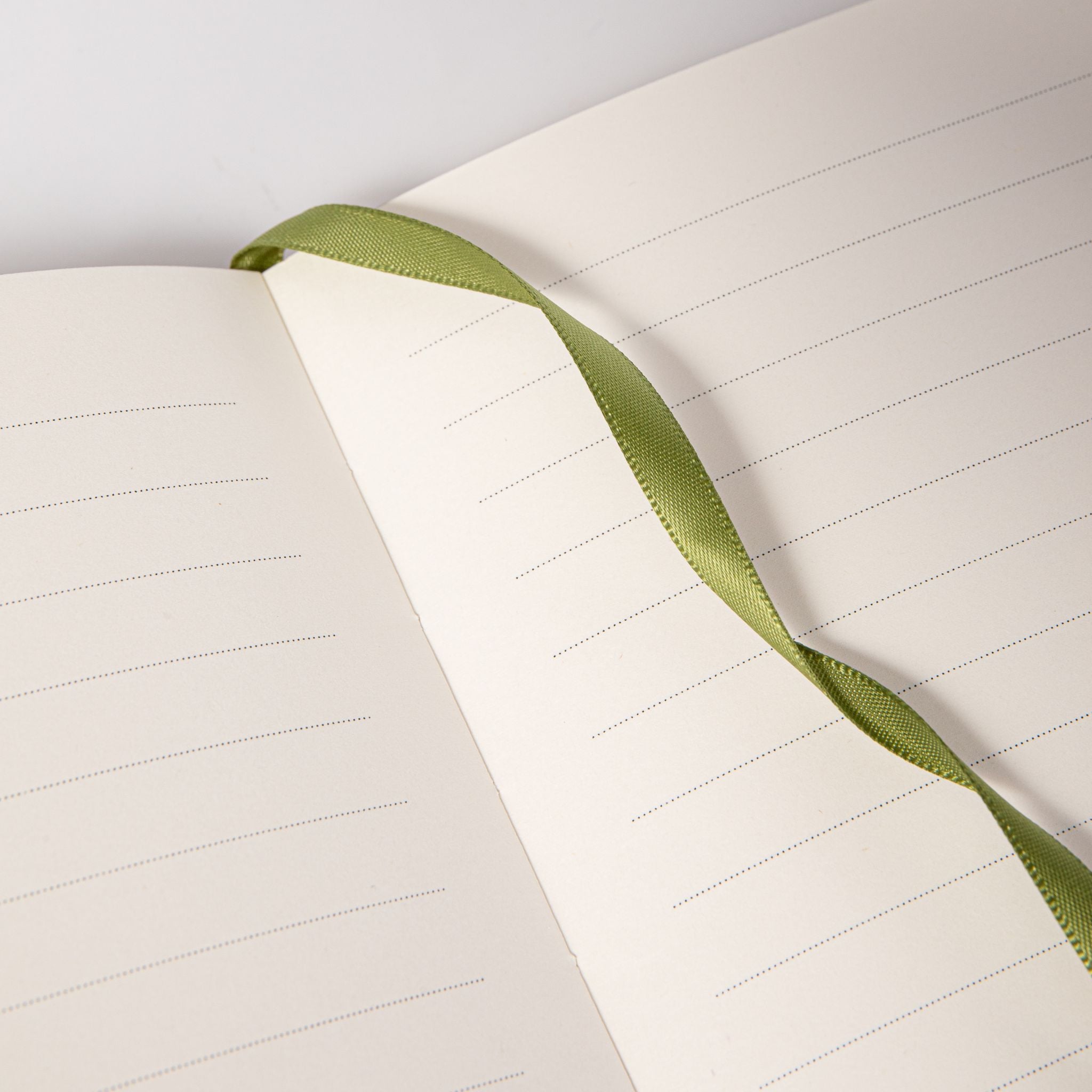  B6 Green Rose Embossed Vegan Leather Journal, Ribbon Bookmark Detail, 100gsm Lined Paper