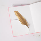 B6 Pink Rose Embossed Vegan Leather Journal, Ribbon Bookmark Detail, 100gsm Lined Paper
