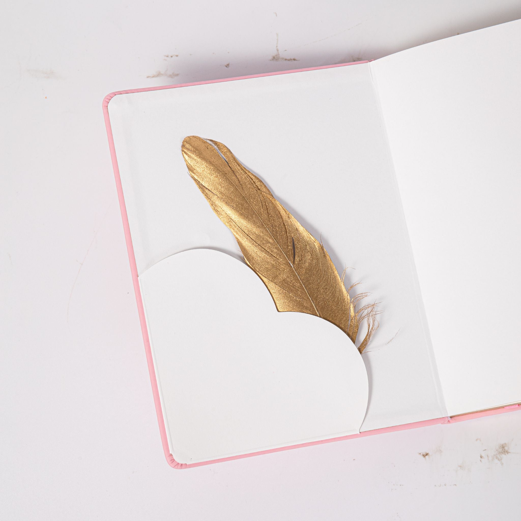 B6 Pink Rose Embossed Vegan Leather Journal, Ribbon Bookmark Detail, 100gsm Lined Paper