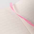 B6 Pink Rose Embossed Vegan Leather Journal Lay-flat, 288 Pages 8mm Ruled 100gsm Paper