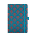 A5 Blue Scalloped Embroidered Fabric Hardcover Notebook