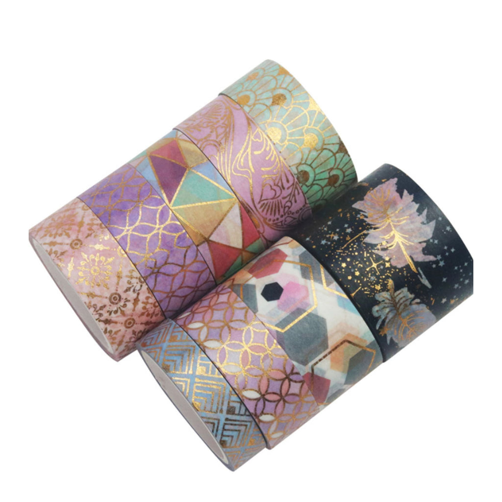 Starry Night Gold Foil Washi Tape Set