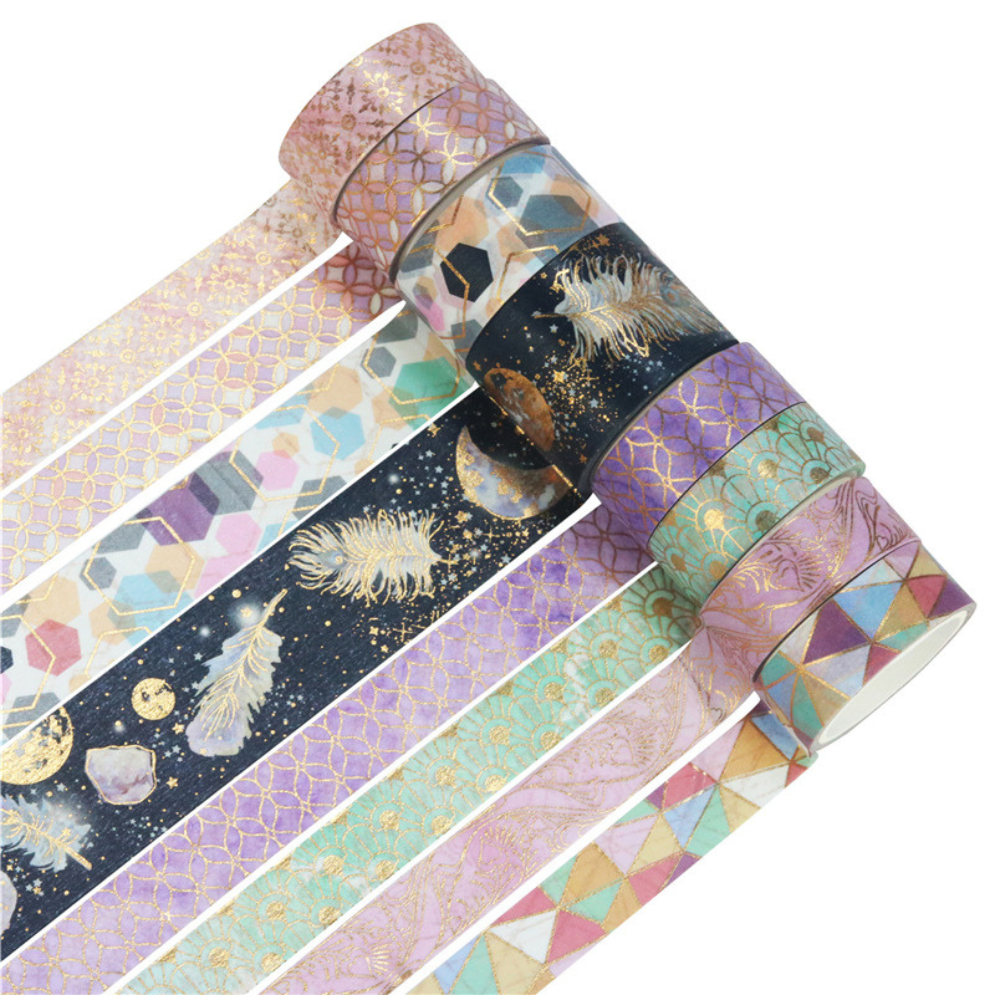 Starry Night Gold Foil Washi Tape Set