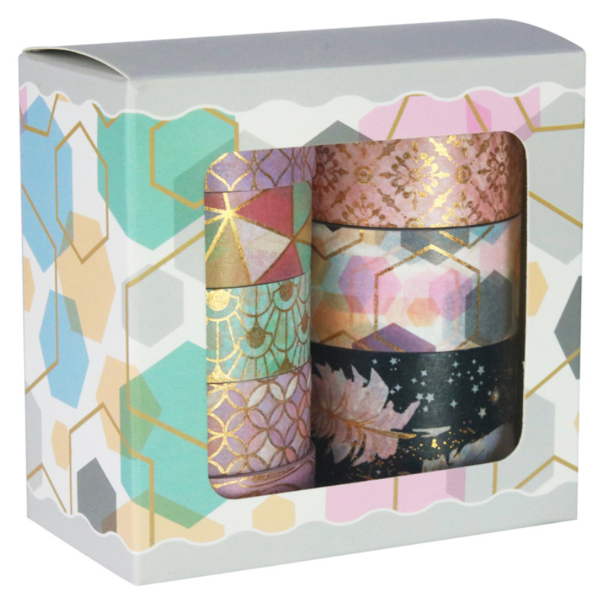 Starry Night Gold Foil Washi Tape Set