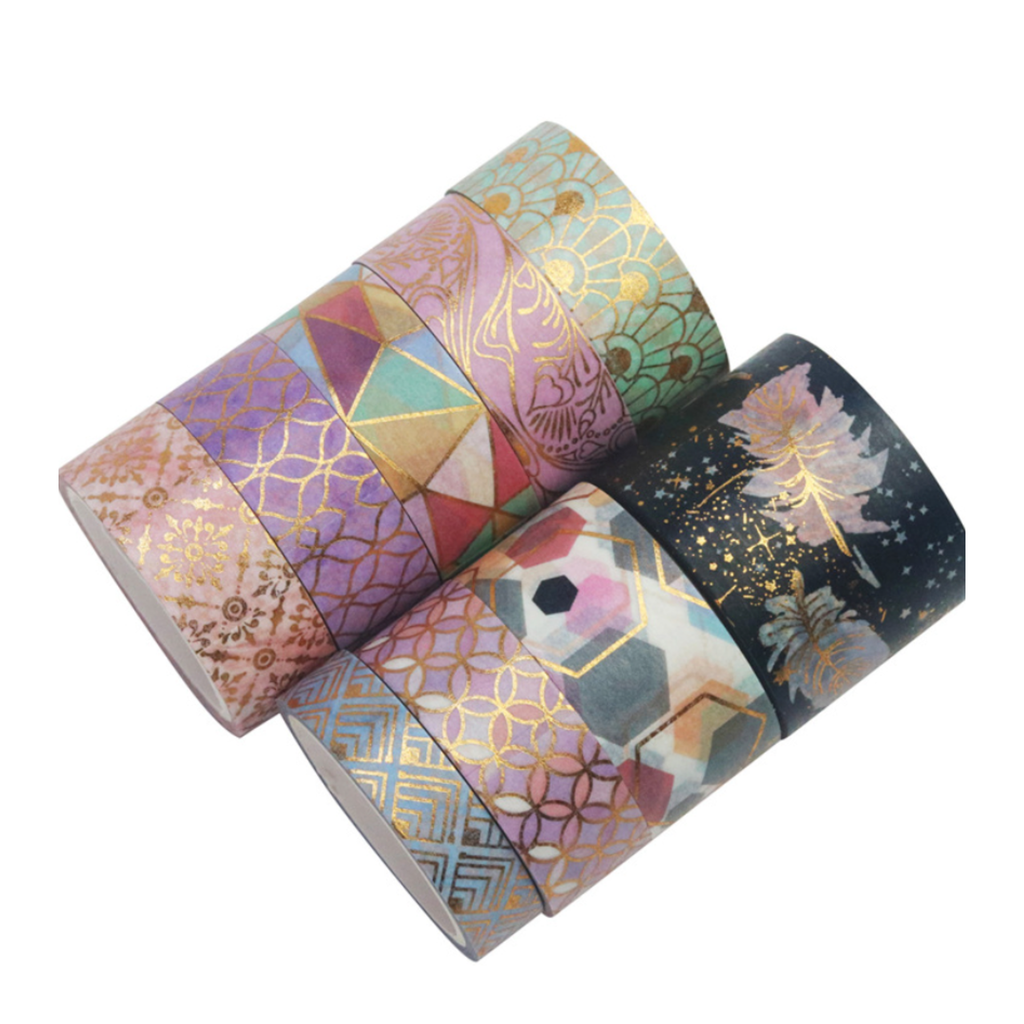 Starry Night Gold Foil Washi Tape Set