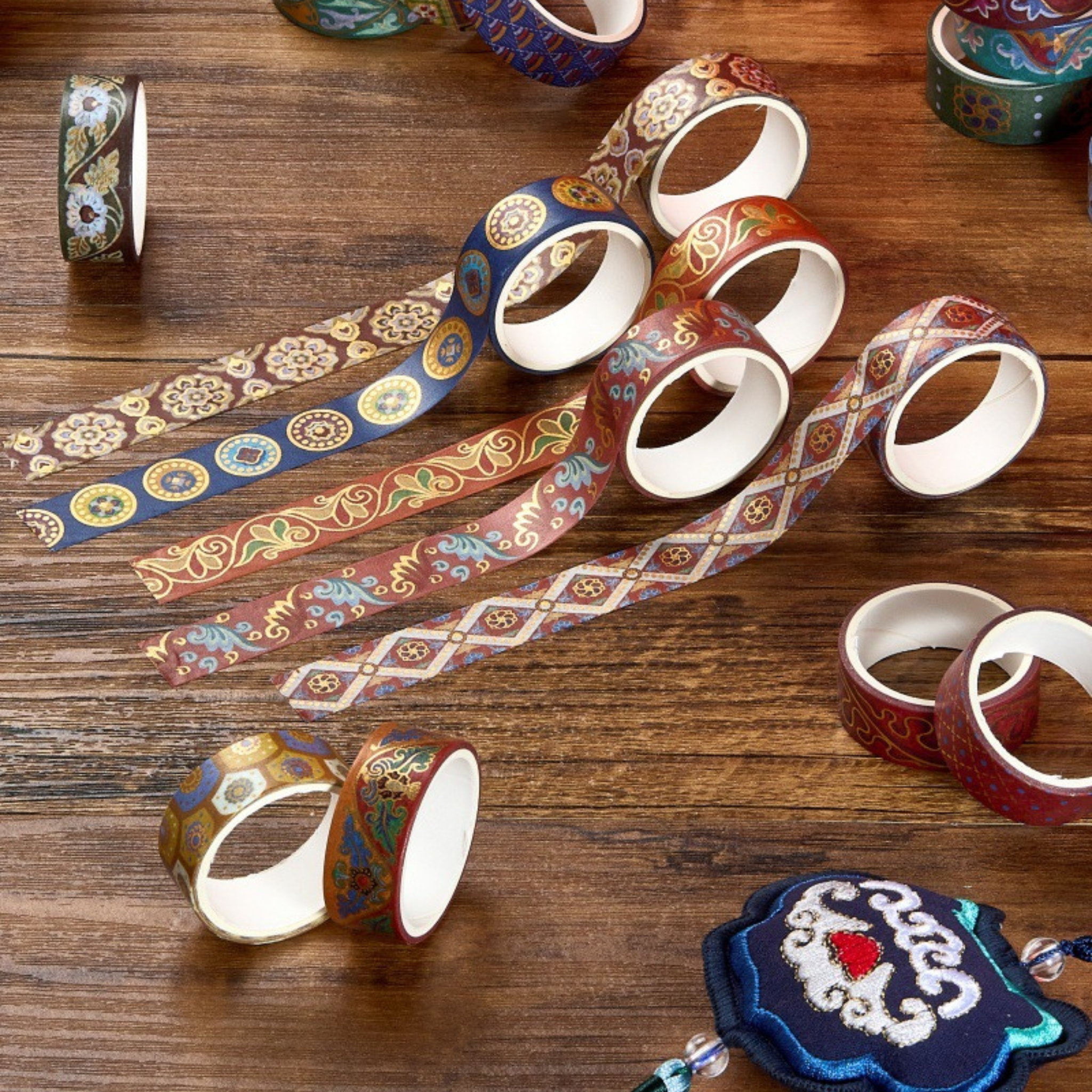 Dunhuang Series Gold Foil Washi Tape Set