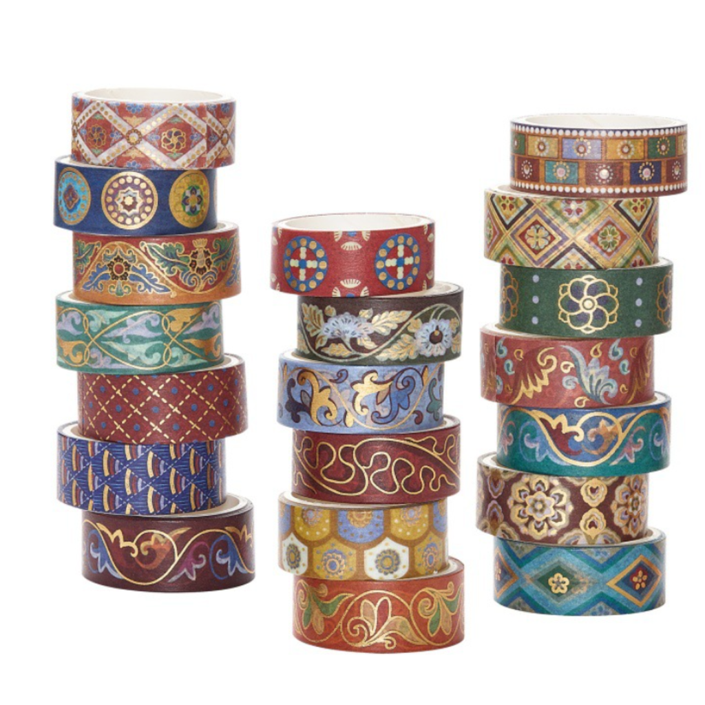 Dunhuang Series Gold Foil Washi Tape Set