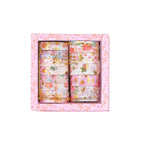 Floral Dream Gold Foil Washi Tape Set 12 Rolls, Pink Floral Style Gift Box Display