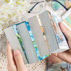 Colorful scrapbook paper pieces for collage