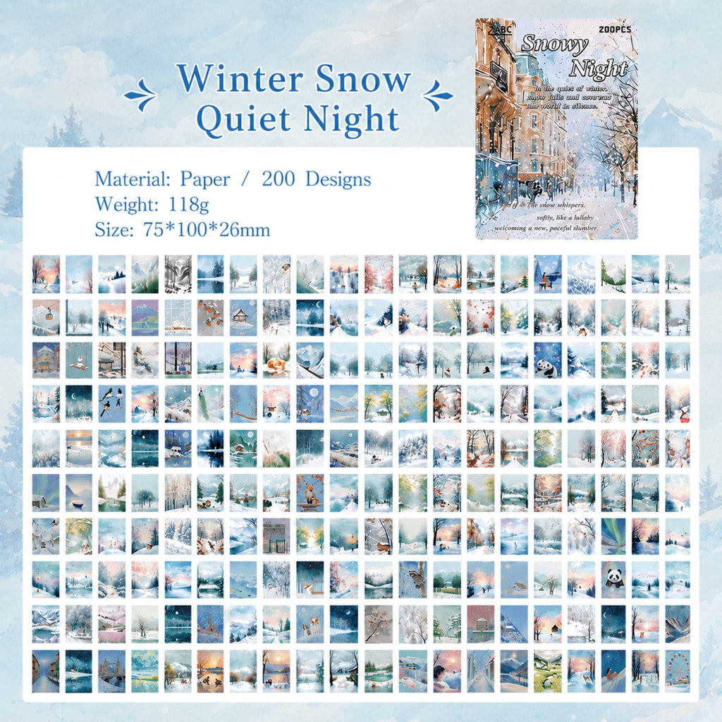 Winter decorative journal scrapbook paper sheets