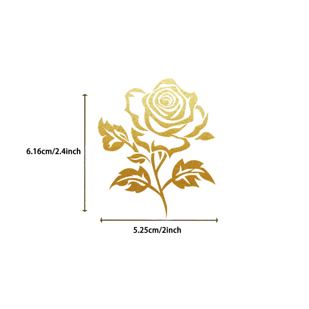 Gold Foil Floral PET Stickers