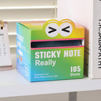 Green PET gradient pearl sticky notes in pull-out box