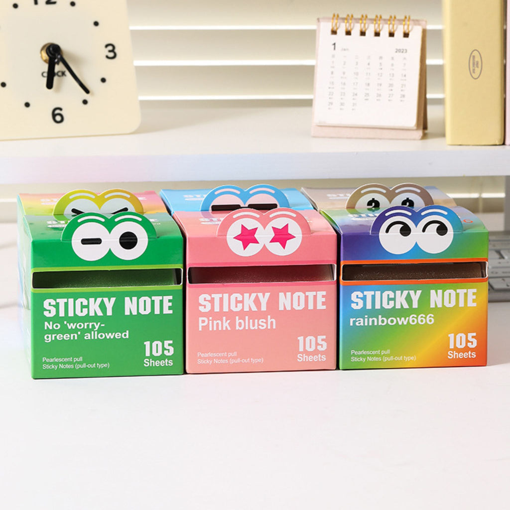 Colorful PET pull-out sticky notes with gradient pearl finish