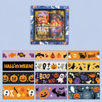 Halloween Gold Foil Washi Tape Set 12 Rolls, Blue Gift Box with 12 Assorted Rolls Display