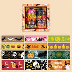 Halloween Gold Foil Washi Tape Set 12 Rolls, Orange Gift Box with 12 Assorted Rolls Display