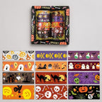Halloween Gold Foil Washi Tape Set 12 Rolls, Black Gift Box with 12 Assorted Rolls Display