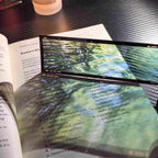 Film frame acrylic bookmark – jade green water ripples reflection