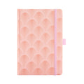 A5 Pink Scalloped Embroidered Fabric Hardcover Notebook
