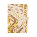 A5 Gold Marble Embroidered Fabric Hardcover Notebook
