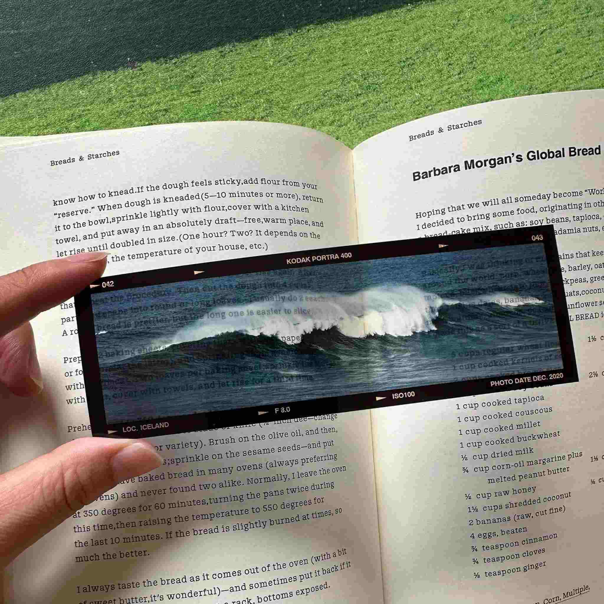 Film frame acrylic bookmark – crashing ocean waves, Iceland