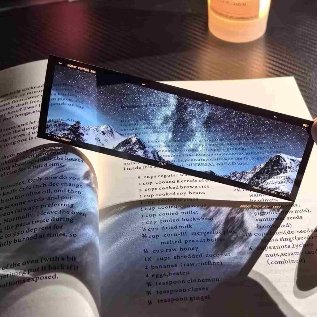 Film frame acrylic bookmark – starry night sky scene