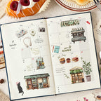 Travel Transparent PET Sticker Set, Travel Journal Spread Decorated with Stickers