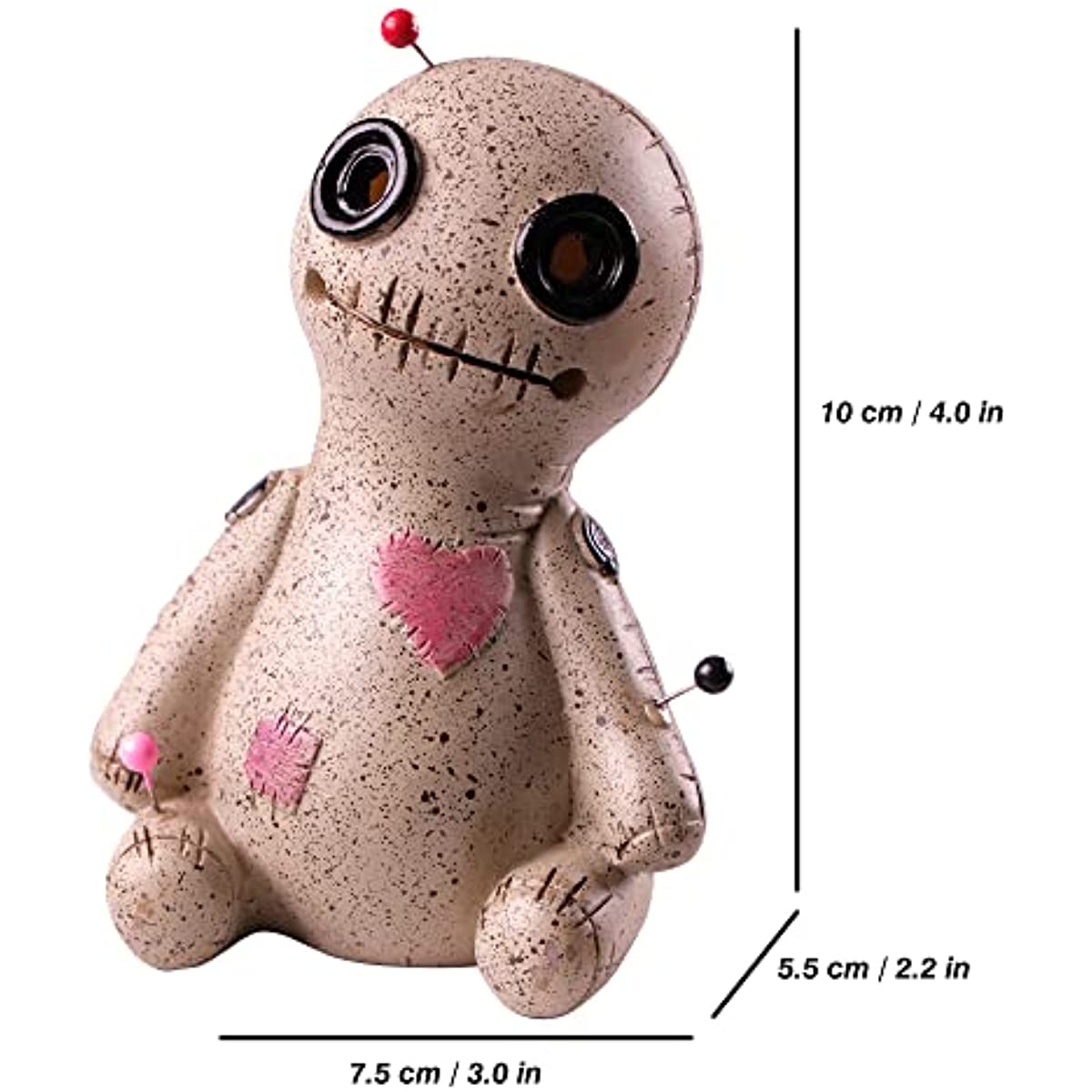 Voodoo Doll Cone Burner, Smoke Coming Out of The Eyes and Corners of The Mouth, Voodoo Doll Incense Burner Desktop Resin Ornament for Yoga Room, Ornament Handmade Craft for Home Decoration(Right)