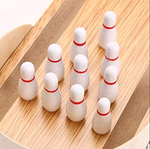 Mini Bowling Set, Wooden Tabletop Bowling Game Desk Toys Desktop Bowling Home Bowling Alleys, Desk Gifts for Coworkers