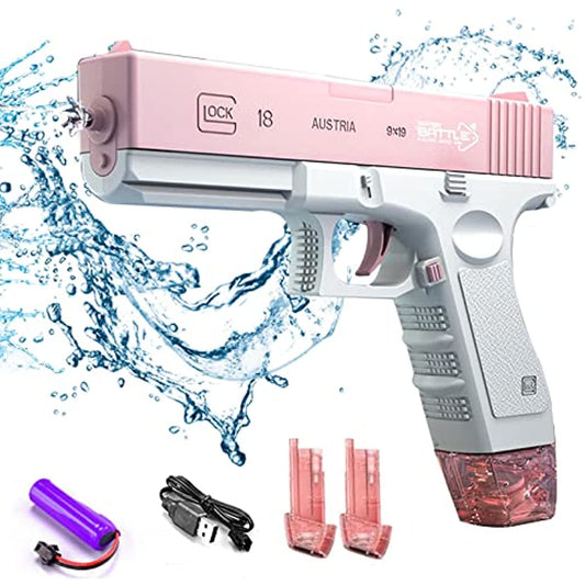 Electric Water Gun, 32 Ft Range Automatic Water Gun, 420Cc+58Cc High Capacity Squirt Guns Water Guns for Adults Suitable for Pool Beach Party Games