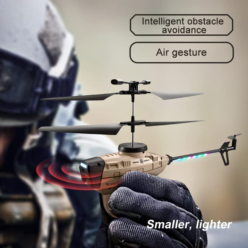 KY202 RC Helicopter Drone 4K Dual Camera Obstacle Avoidance Air Gesture Intelligent Hover LED Light Toys Gifts for Boys