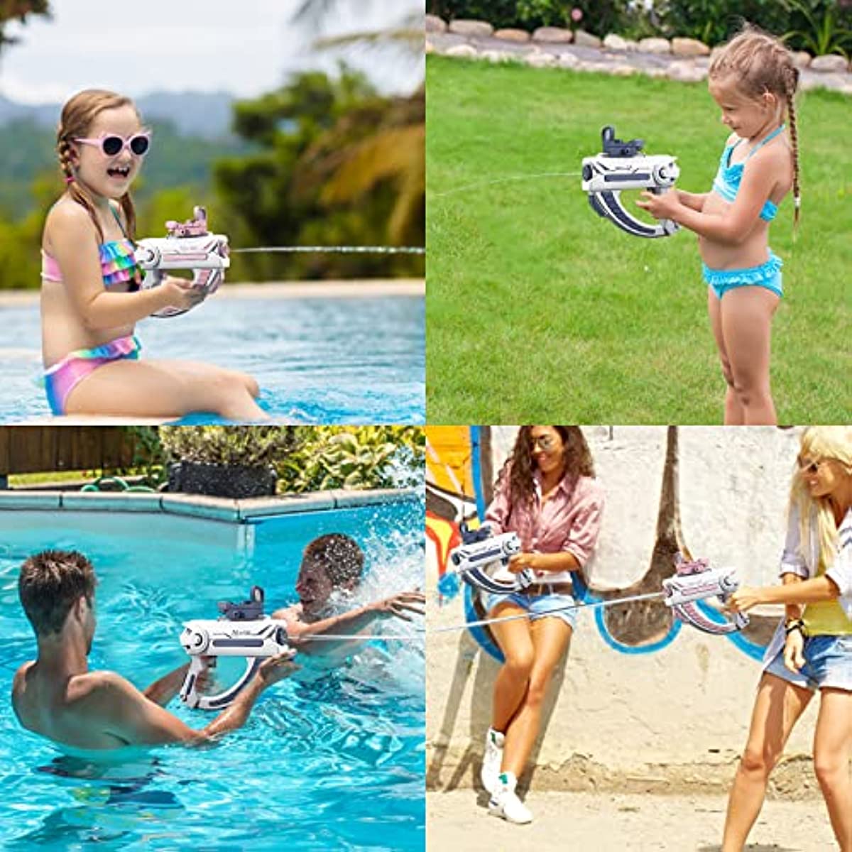 Electric Water Gun Automatic 32 Ft Range Water Guns for Kids Water Guns for Adults Toy for Outdoor Pool Party Beach Outdoor Activity