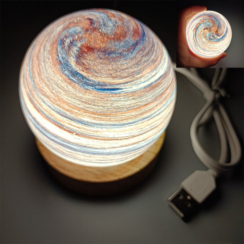 Bedside Lamp, 3D Planet Lamp, ‎Glass Moon Lamp 3 Light Models,Moon Night Light Gift for Girls Boys Kid Birthday Valentine's Day Gift