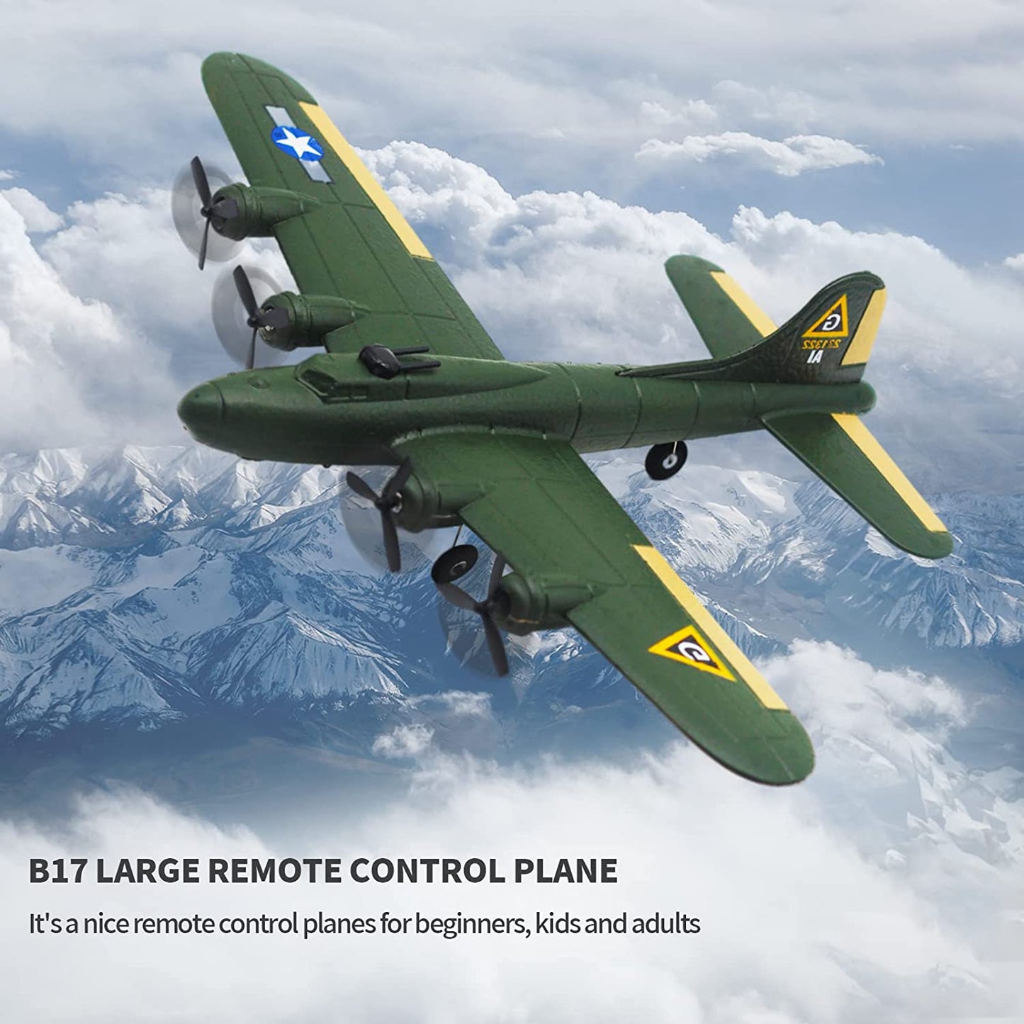 B-17 RC Plane Ready to Fly, Easy to Fly RC Glider for Kids & Beginners, Hobby Remote Control Airplane for Adults, RC Airplanes for Boys