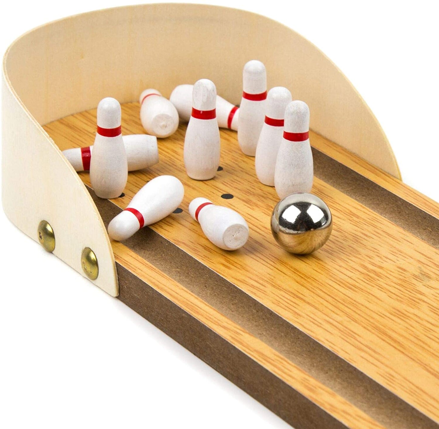 Mini Bowling Set, Wooden Tabletop Bowling Game Desk Toys Desktop Bowling Home Bowling Alleys, Desk Gifts for Coworkers