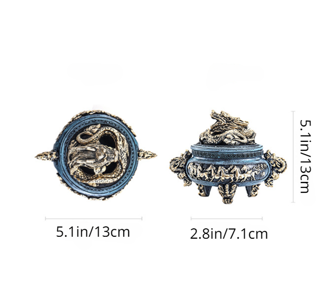 Resin  Incense Burner 1Pc Incense Holder Antique Bronze Dragon Incense Burner for Home Decoration