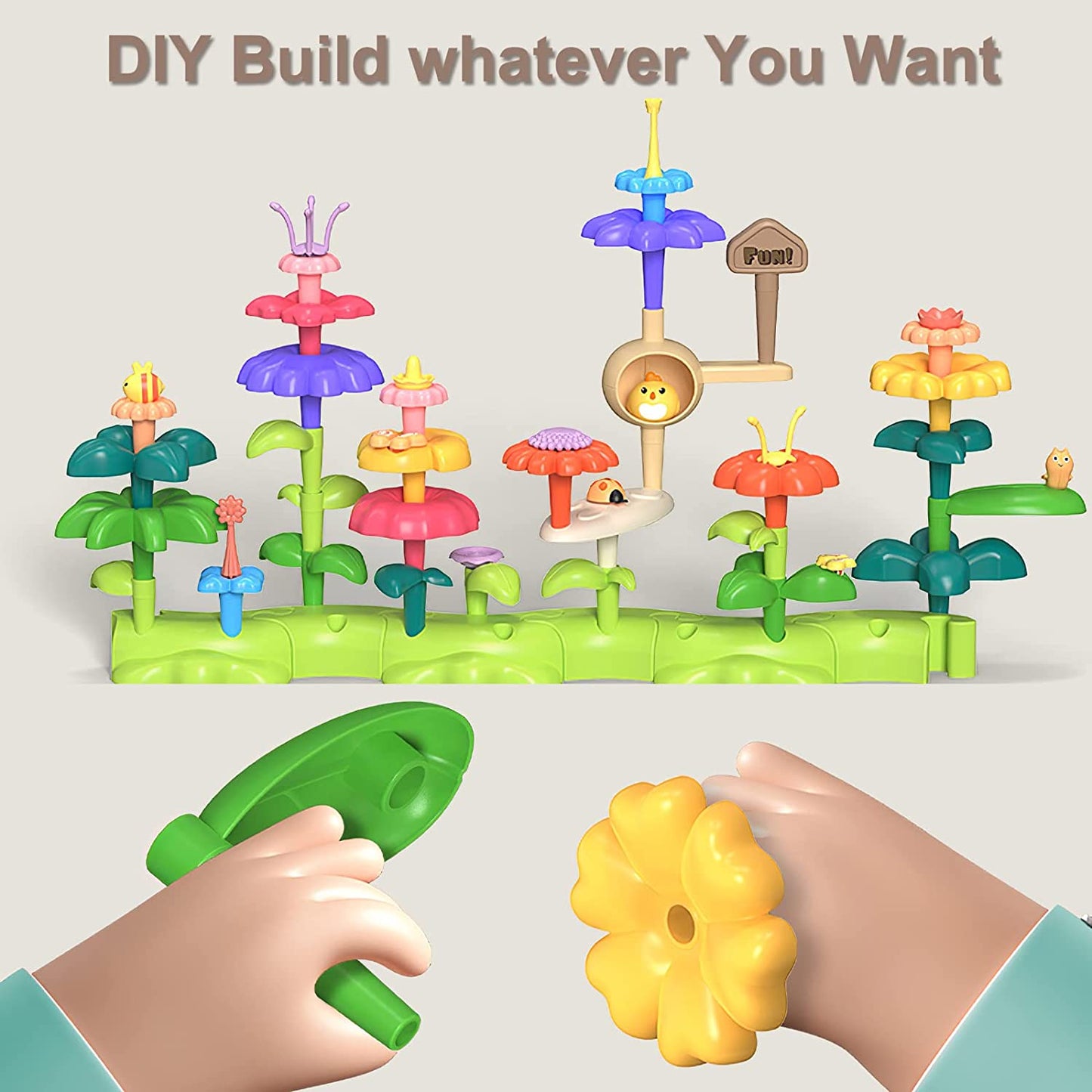 DIY Flower Garden Building Set, Educational Preschool Toys