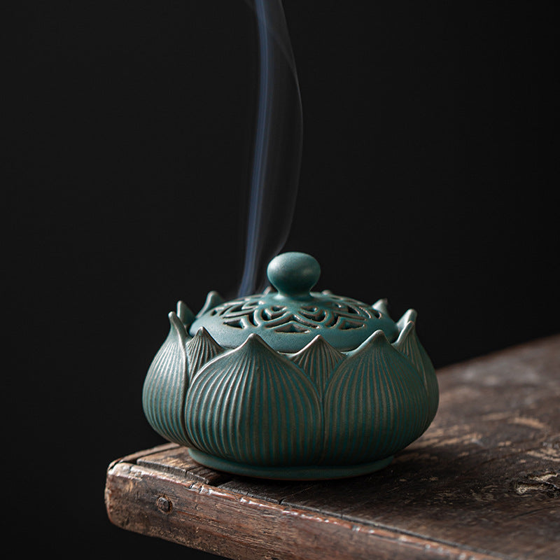 Ceramic Incense Burner Lotus Plate Incense Burner Vintage Sandalwood Incense Incense Burner Home Indoor