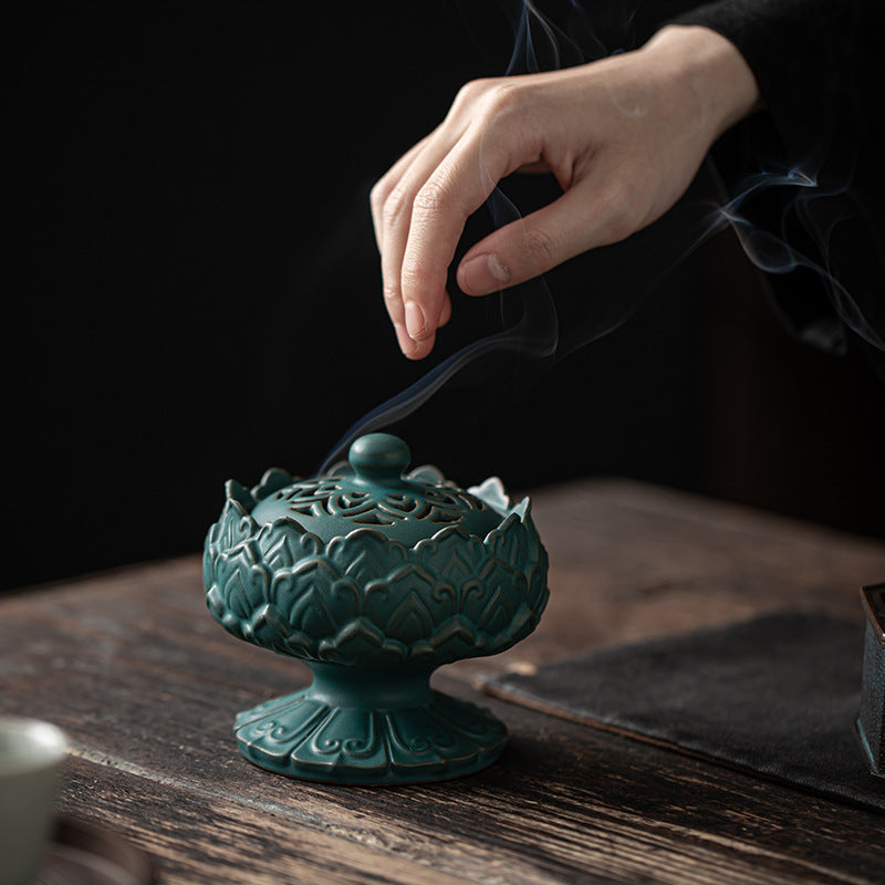 Ceramic Incense Burner Lotus Plate Incense Burner Vintage Sandalwood Incense Incense Burner Home Indoor