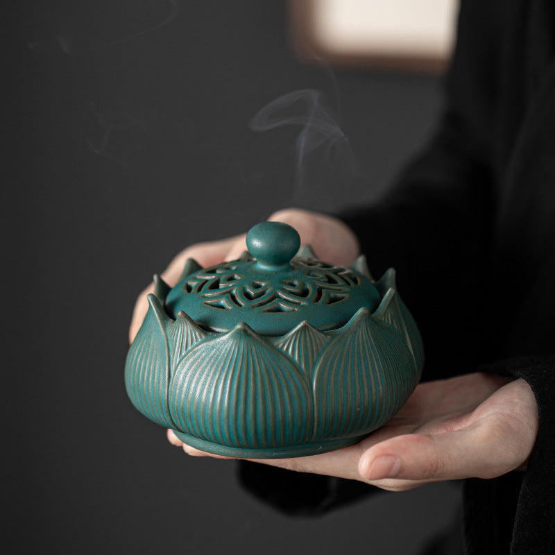 Ceramic Incense Burner Lotus Plate Incense Burner Vintage Sandalwood Incense Incense Burner Home Indoor